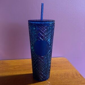 Starbucks 2022 Blue Jeweled 24oz Tumbler with Straw